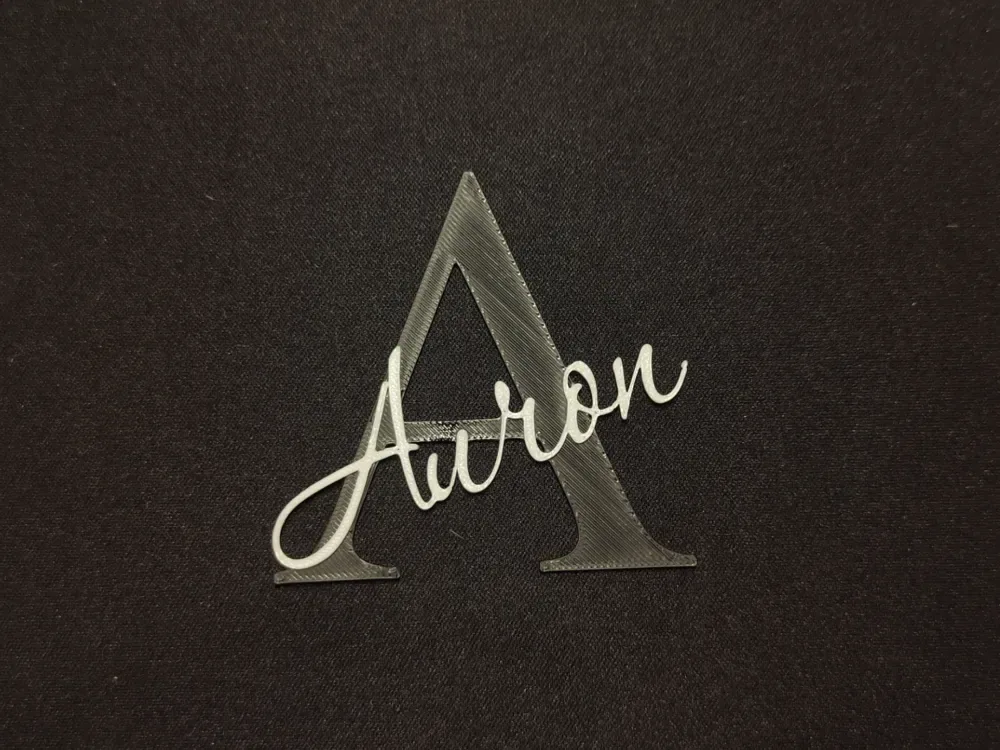 Nombre de la puerta, letrero para puerta "Auron" – 2 colores, 6 mm de grosor, vista 1