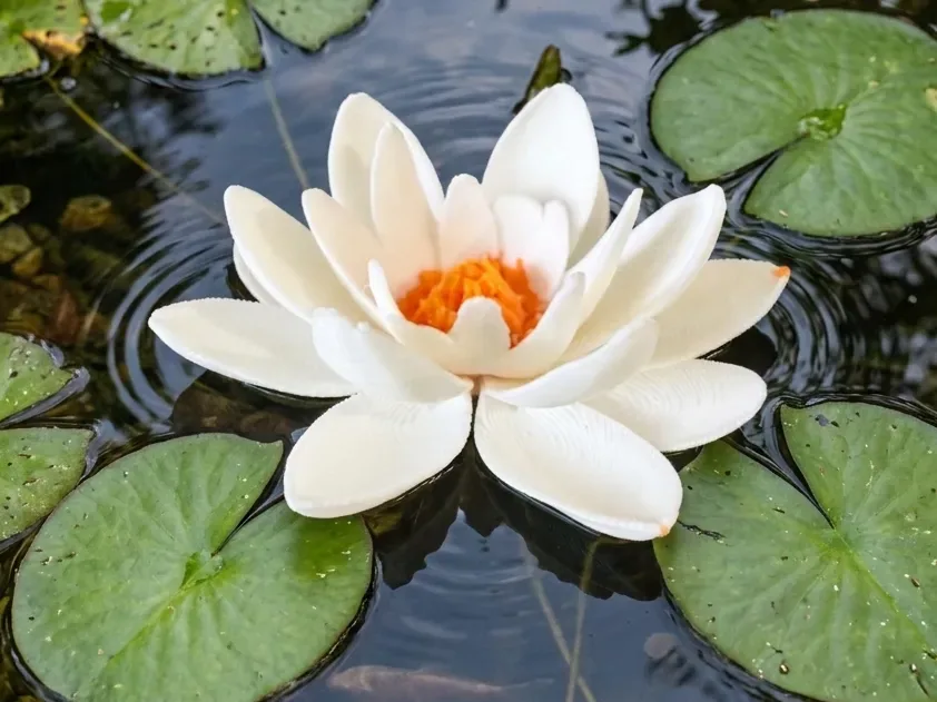 Nenúfar flotante – Decoración floral para estanque, vista 1