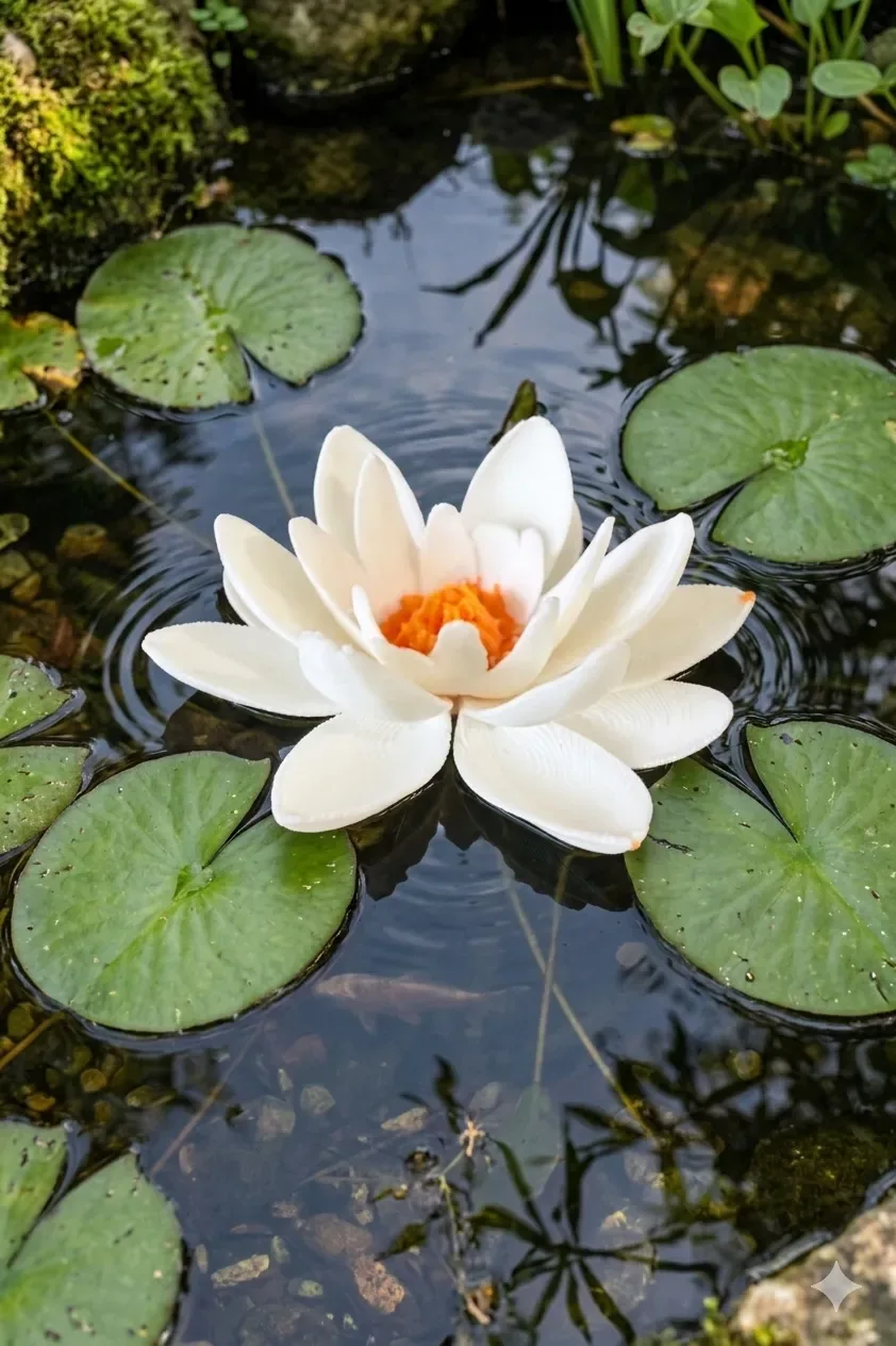 Nenúfar flotante – Decoración floral para estanque, vista 2
