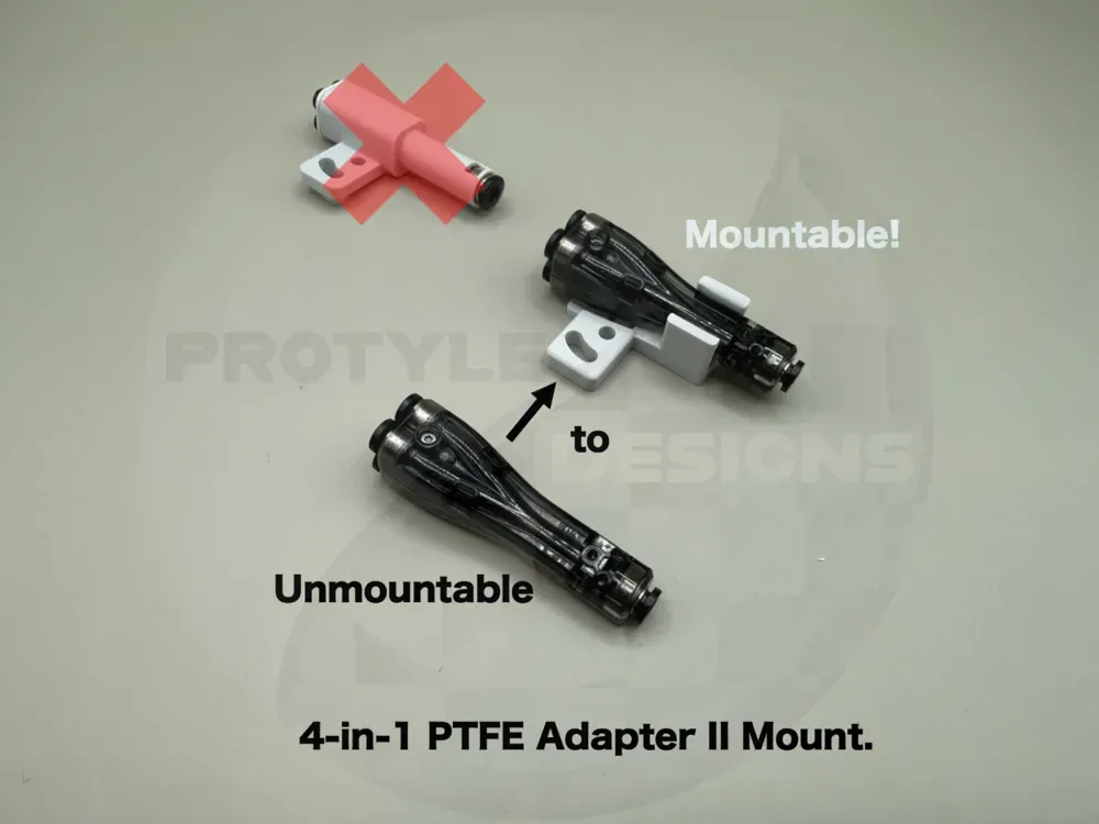 Montaje del adaptador II de PTFE 4 en 1, vista 1