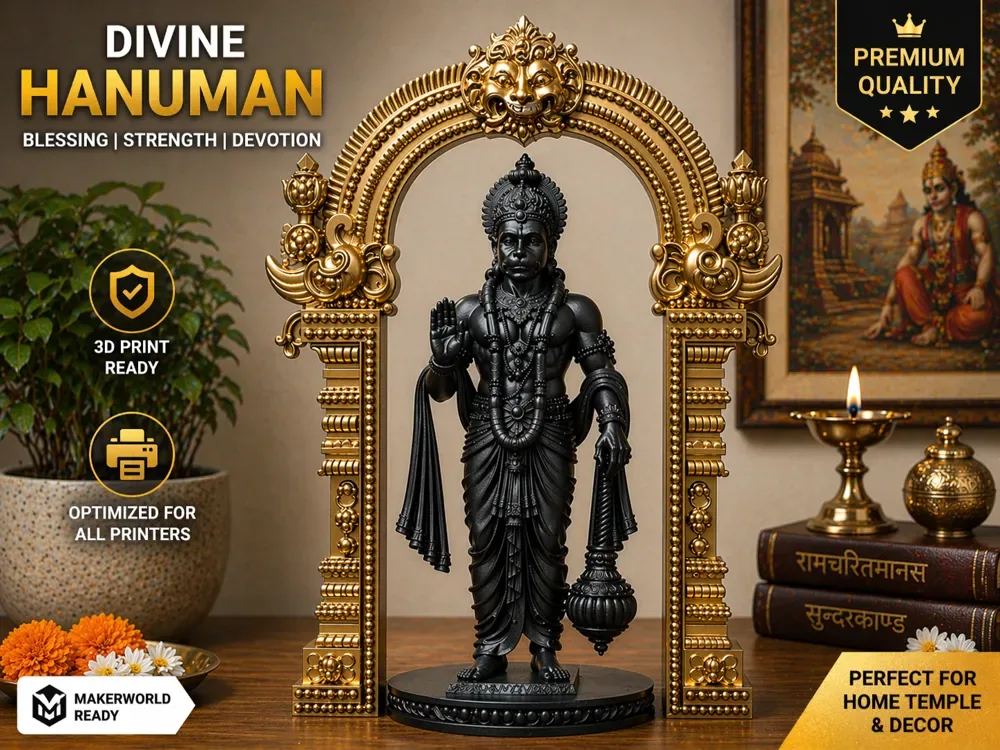 Pose de bendición de Hanuman | Ídolo de decoración del hogar, vista 1