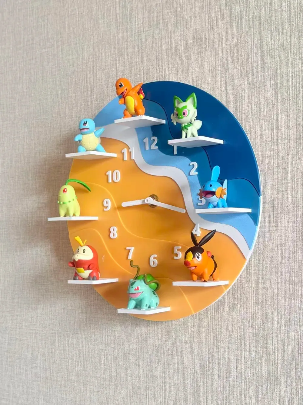 Reloj de pared con estatuillas de bricolaje, vista 3