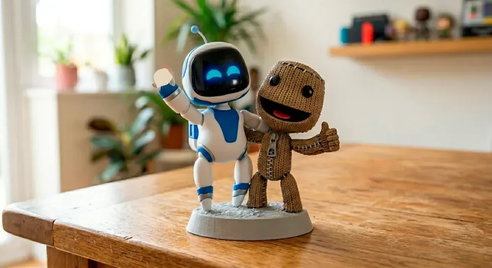 AstroBot Sackboy 3D Fan Art Dúo, vista 2