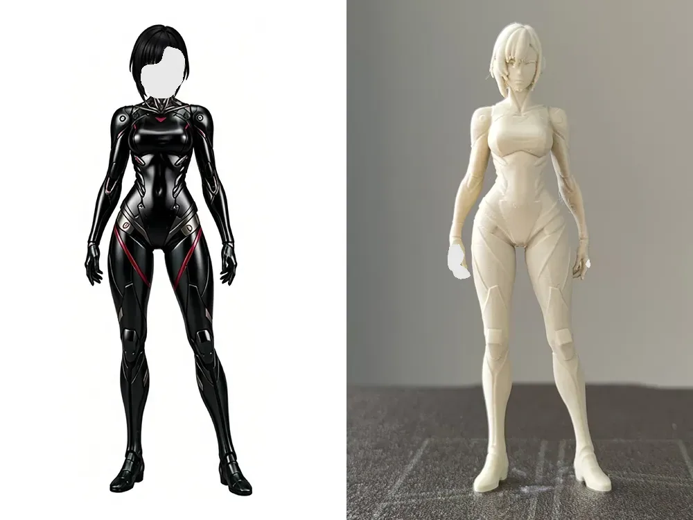 Figura de chica anime, vista 1