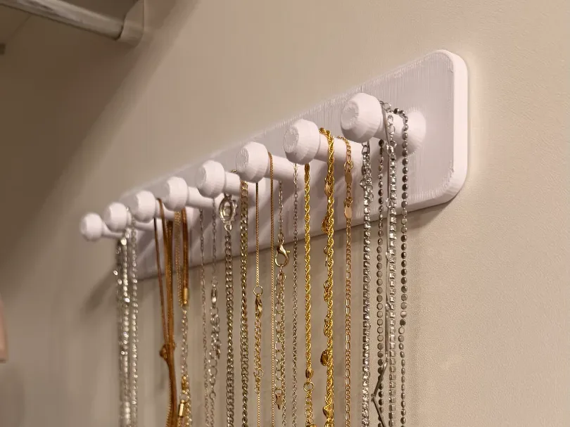 Porta collares · Organizador de collares para impresión 3D, vista 1
