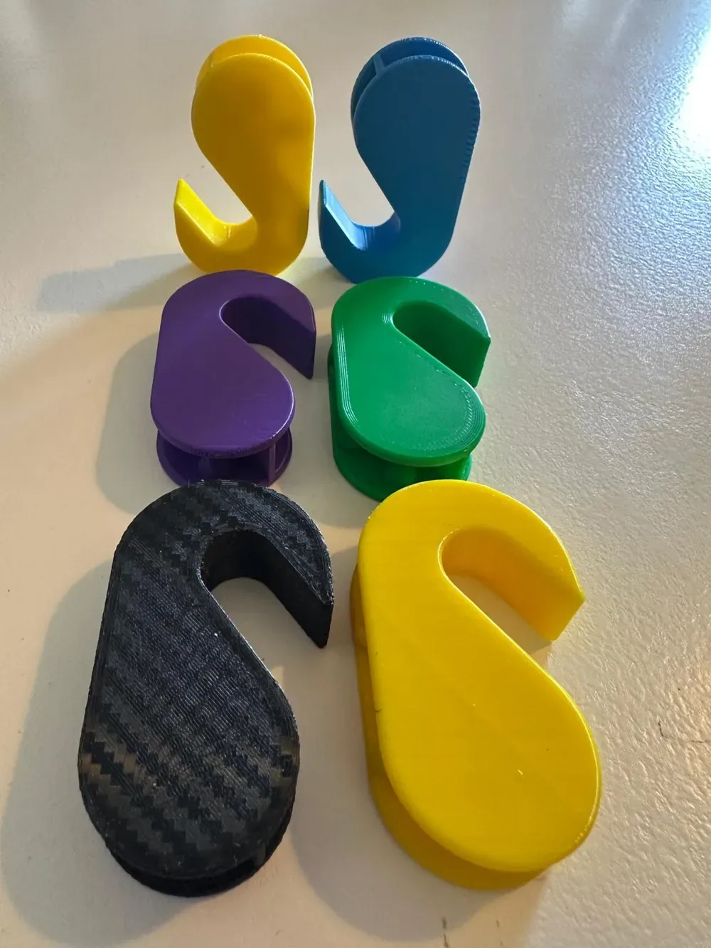 Gancho-Tensor para cuerda o cordón elástico para impresión 3D, vista 1