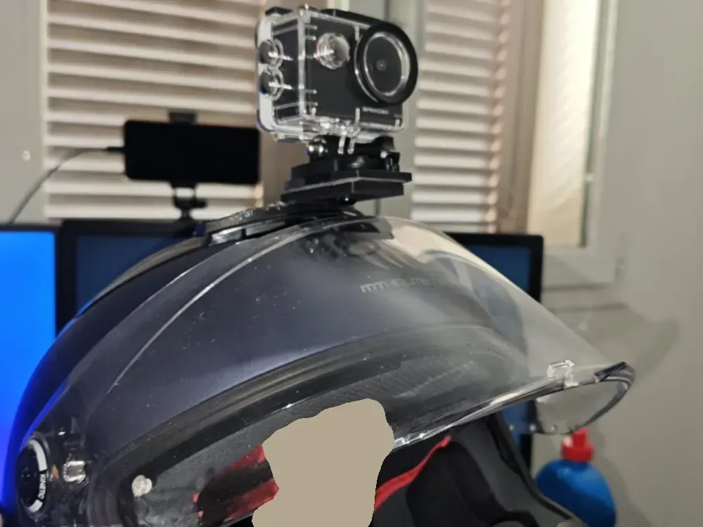 GO PRO MONTAJE CASCO MT THUNDER 4 para impresión 3D, vista 1
