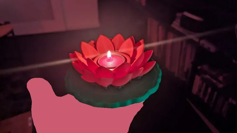 Resplandor de loto flotante – Exhibición tranquila de velas, vista 2