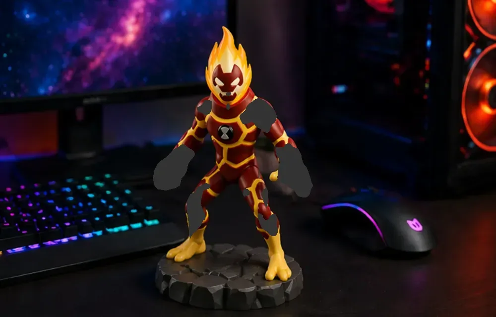 Explosión de calor (Ben 10) - Modelo 3D, vista 2