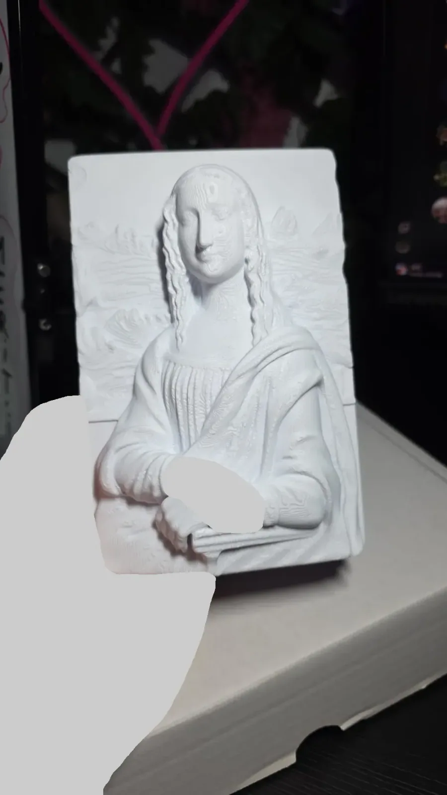 Mona Lisa-Leonardo da Vinci-Arte de pared 3D sensorial, vista 2