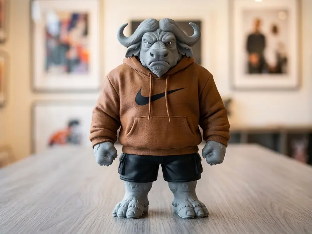 Urban Grumpy Buffalo Gimnasio Motivador Escritorio Juguete Oficina, vista 1