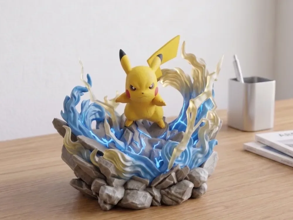 Diorama del Golpe del Trueno de Pikachu, vista 1
