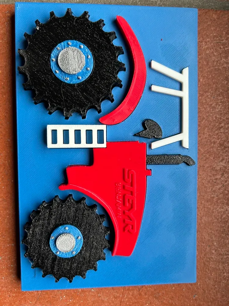 Rompecabezas de tractores Steyr para niños 3D Elements, vista 3