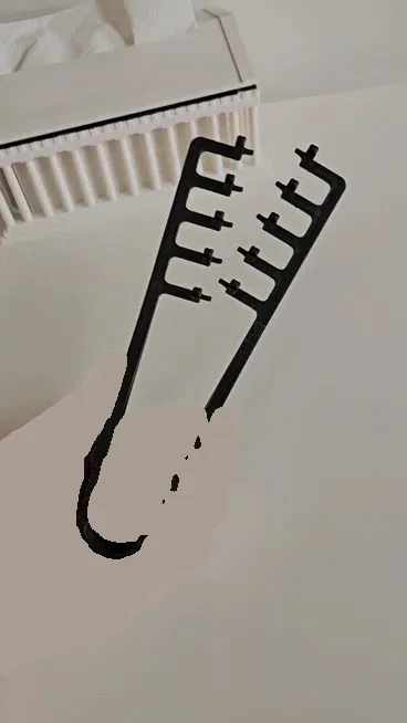 Pinza para el cabello- Peine con textura ondulada esponjosa- sin soporte, vista 2
