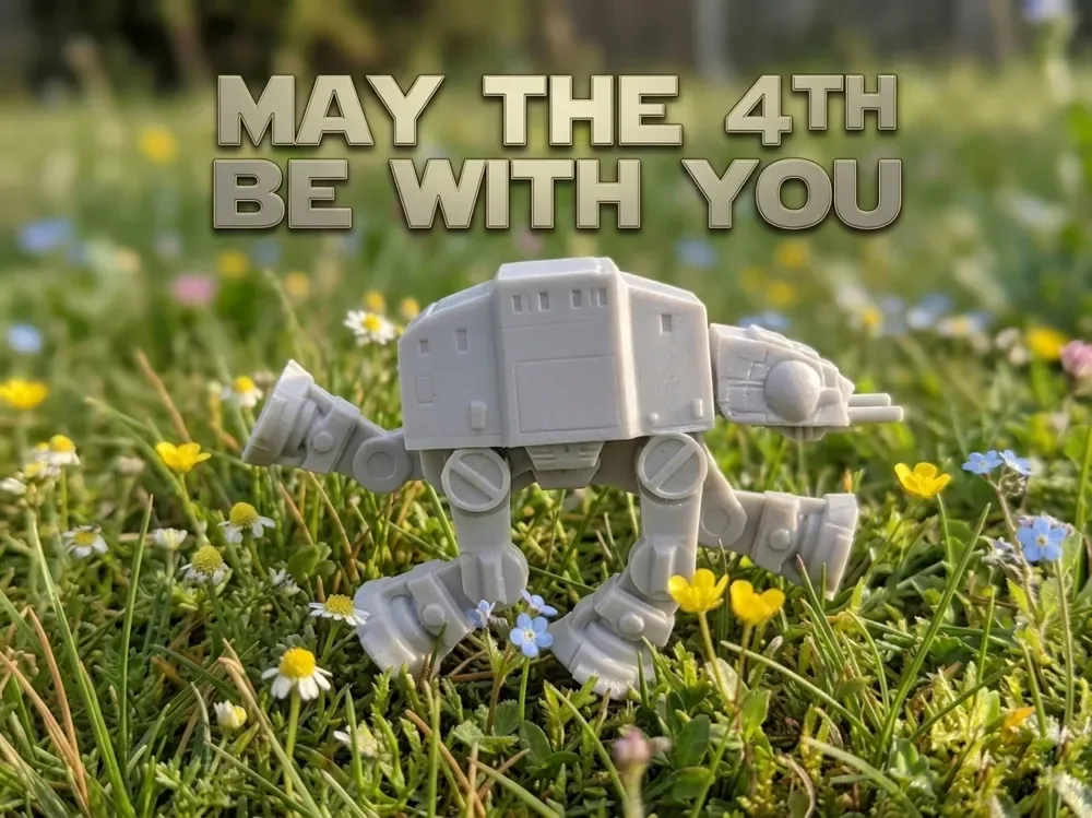 Tiny AT-AT Walker – Lindo robot de bolsillo (impresión fácil), vista 3