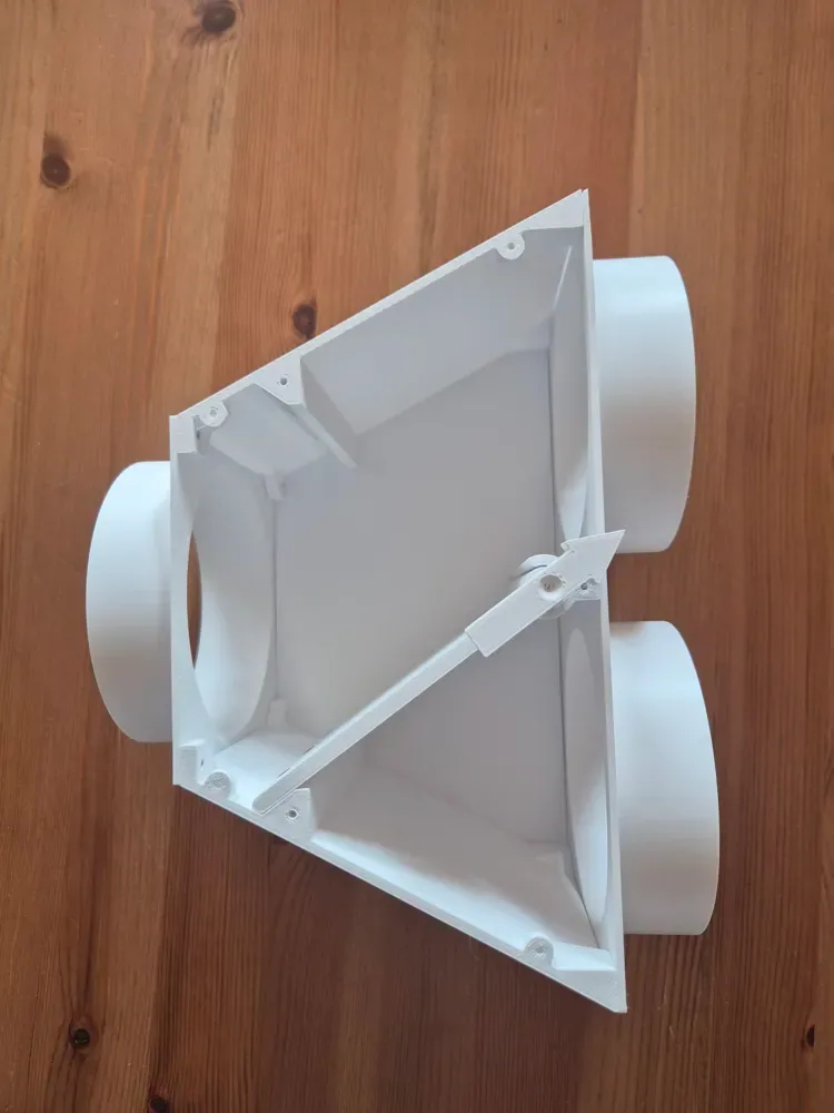 Divisor de control de flujo de conducto de aire de 100 mm, vista 3