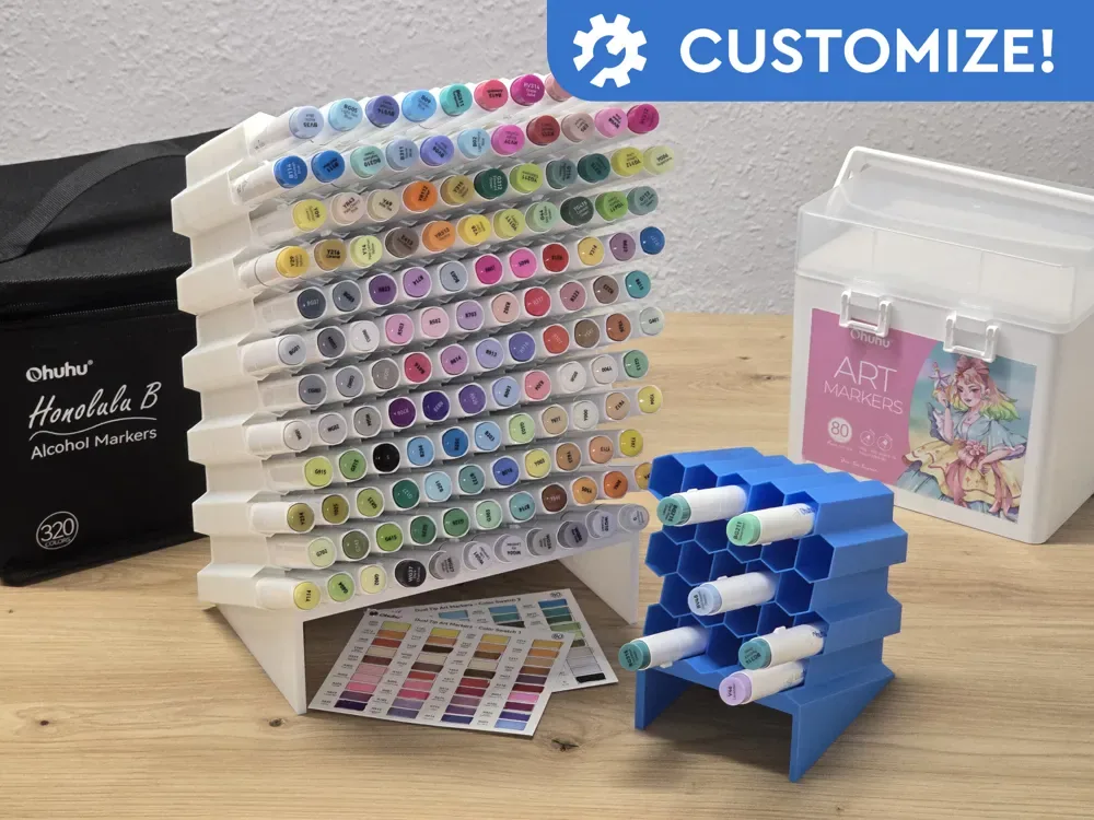 Portalápices HexGrid de cualquier tamaño: PERSONALIZACIÓN SIMPLE, vista 1