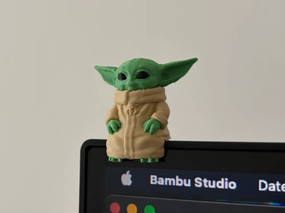 Mini Grogu – Sentado en un monitor o estante Star Wars, vista 1