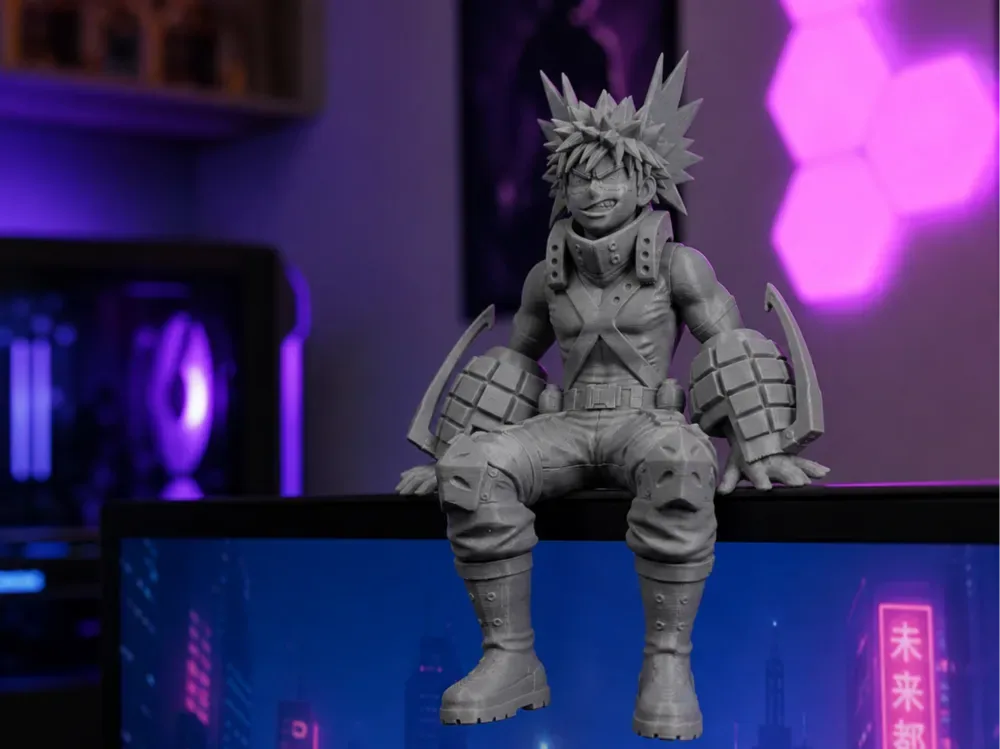 Compañero de escritorio Bakugo para monitor, vista 1
