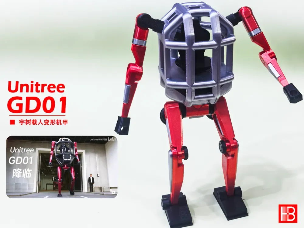 Mecha transformadora tripulada Unitree GD01, vista 1