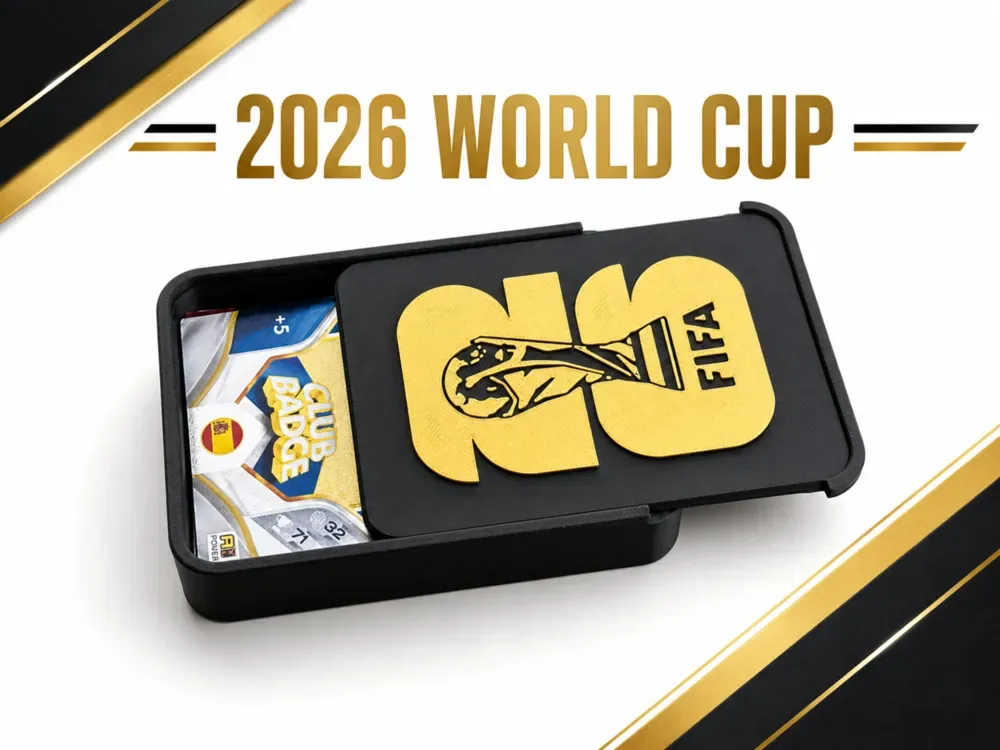 Caja de almacenamiento de la Copa Mundial de la FIFA 2026 - Tapa deslizante para impresión 3D, vista 1