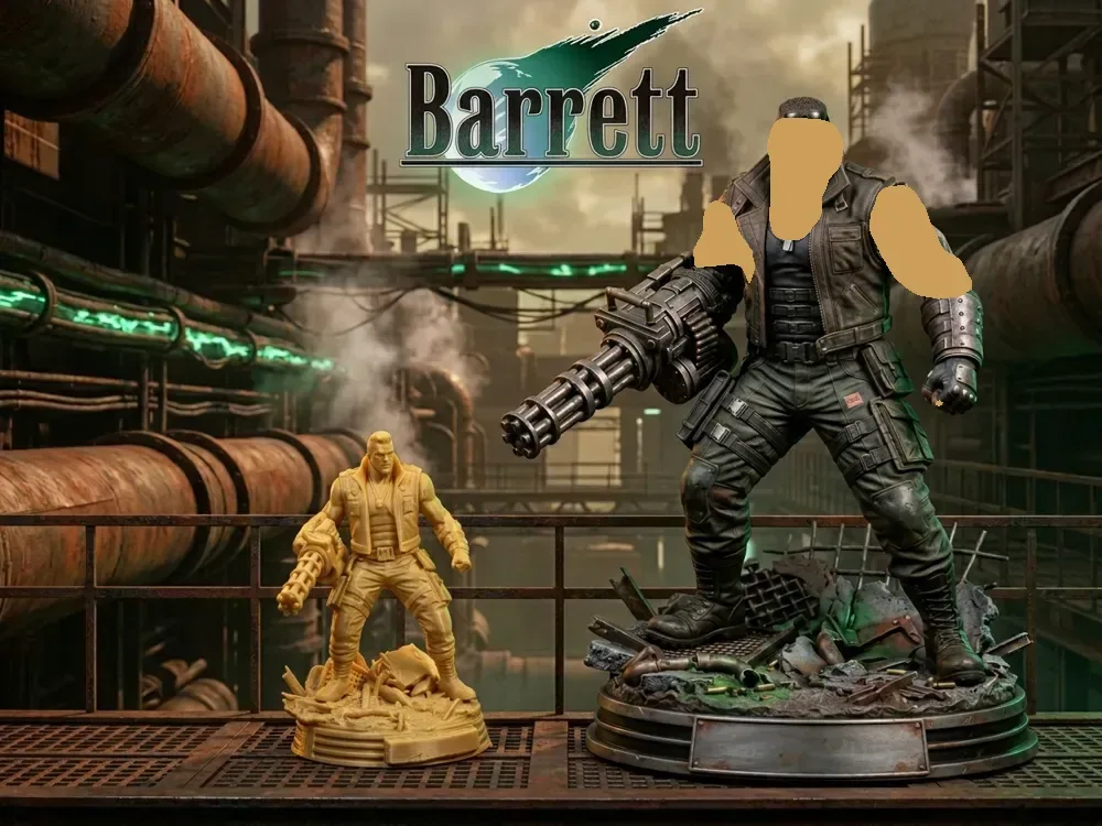BARRET FINAL FANTASY VII, vista 1