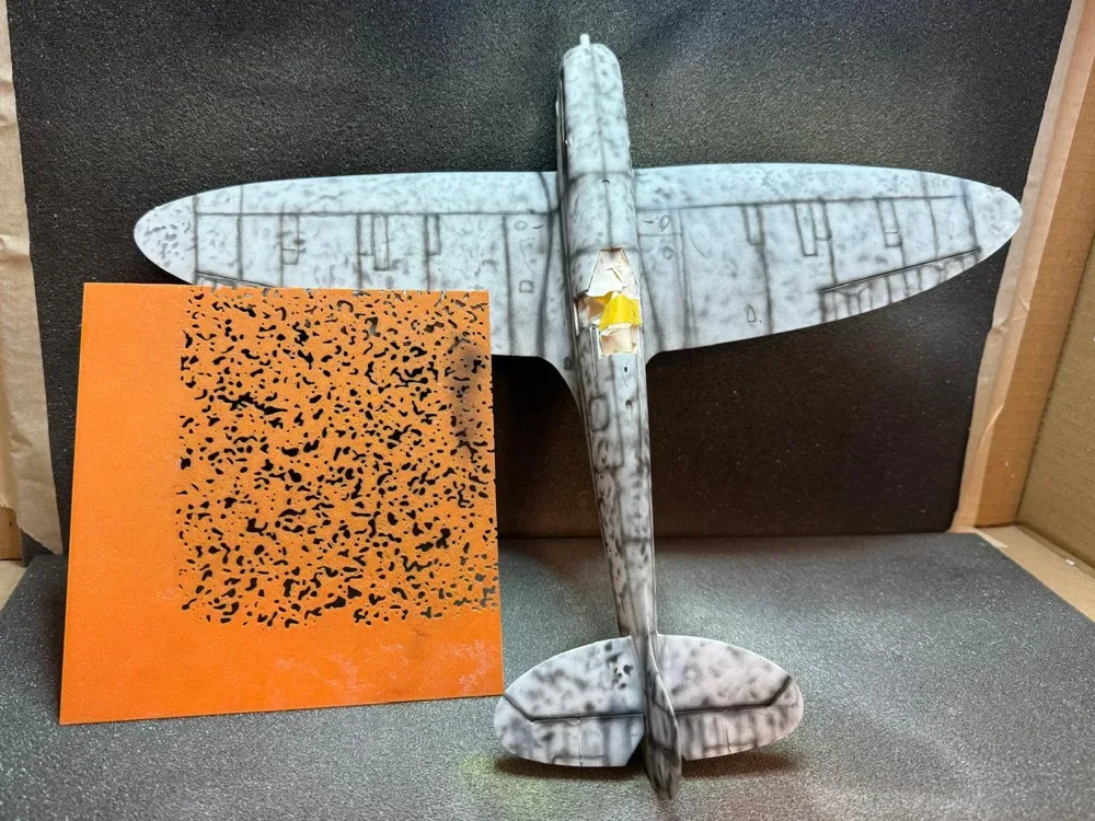 Plantilla de salpicaduras de aerógrafo, vista 1