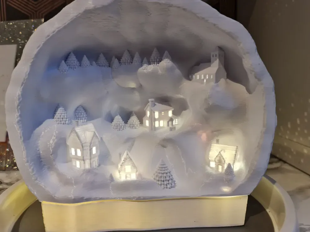 Pueblo de bolas de nieve navideñas, vista 2