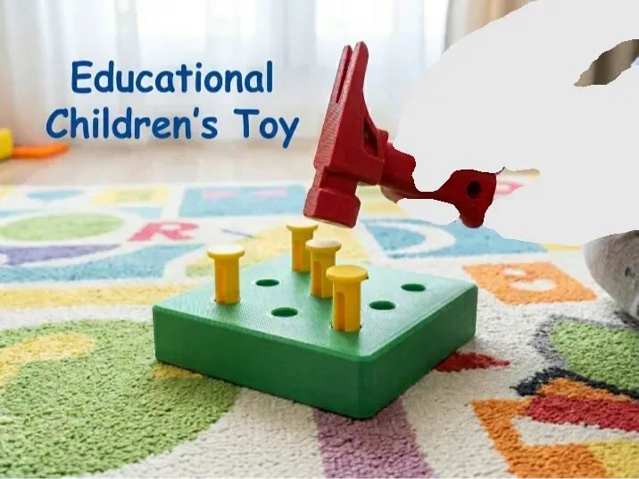 Martillo educativo para niños con clavijas, vista 1