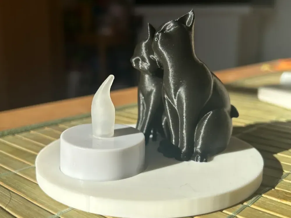 Lindo gato candelita LED, vista 1