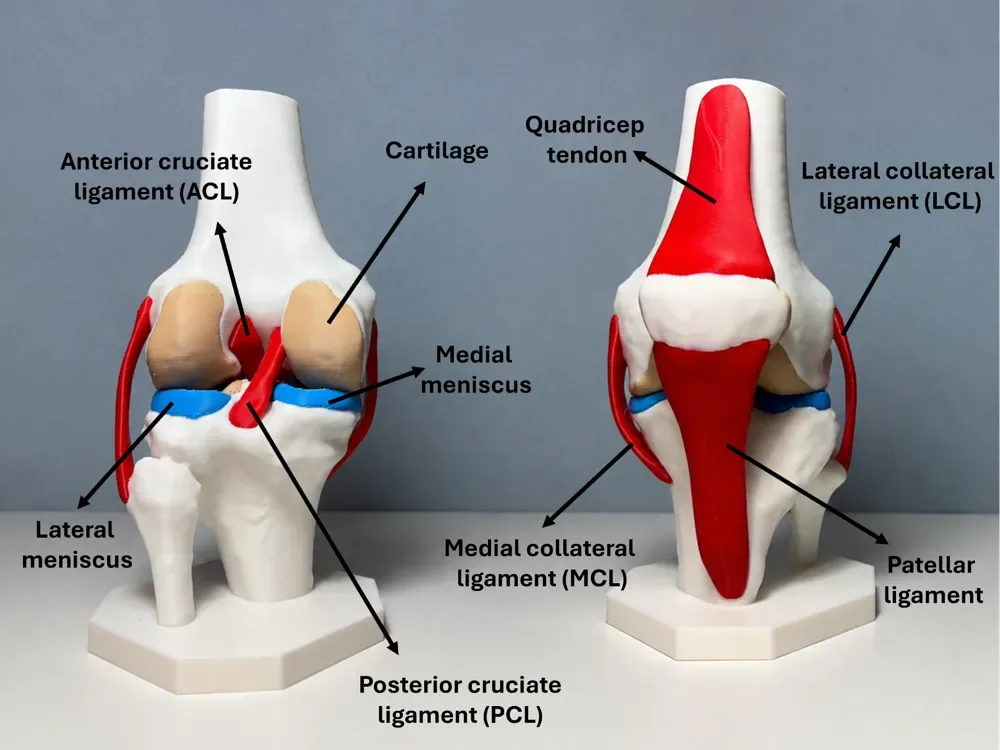 Articulación anatómica de rodilla de alta precisión (tomografía computarizada), vista 1
