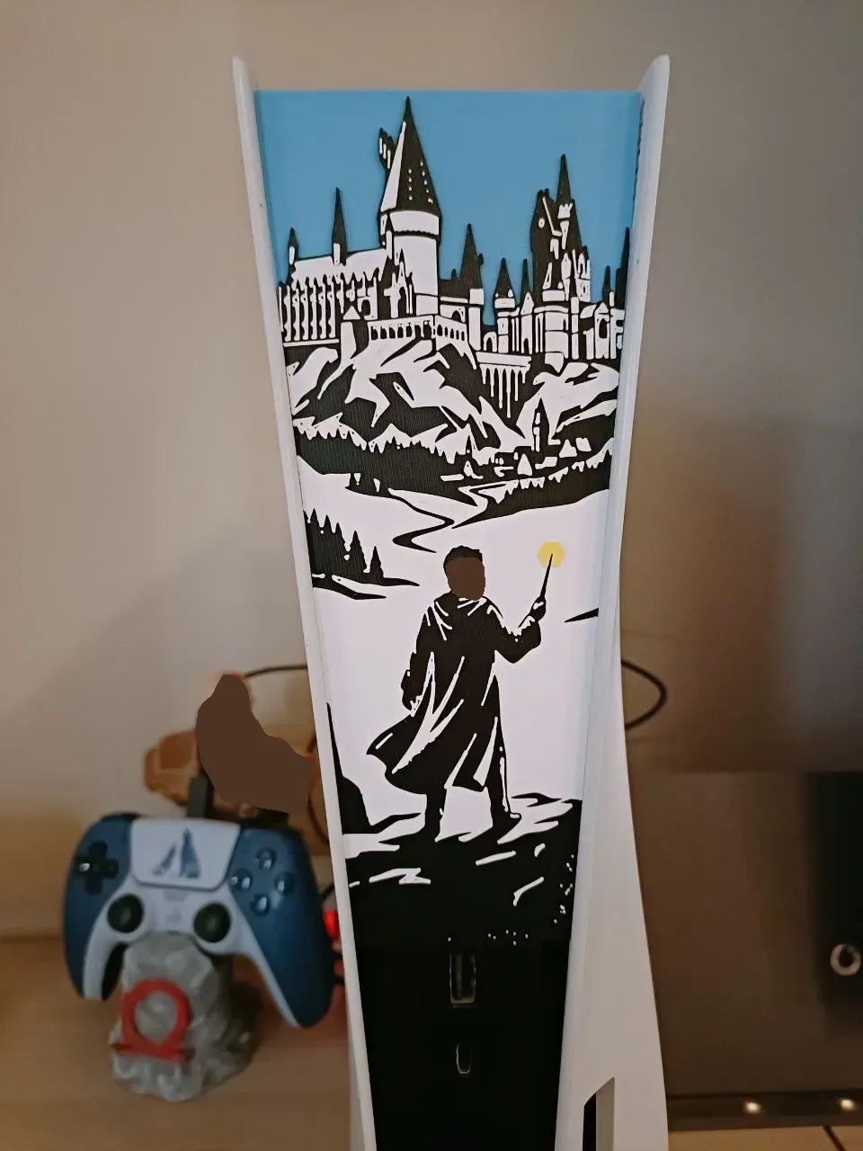 Placas frontales personalizadas para PS5: anime-juegos-película, vista 3
