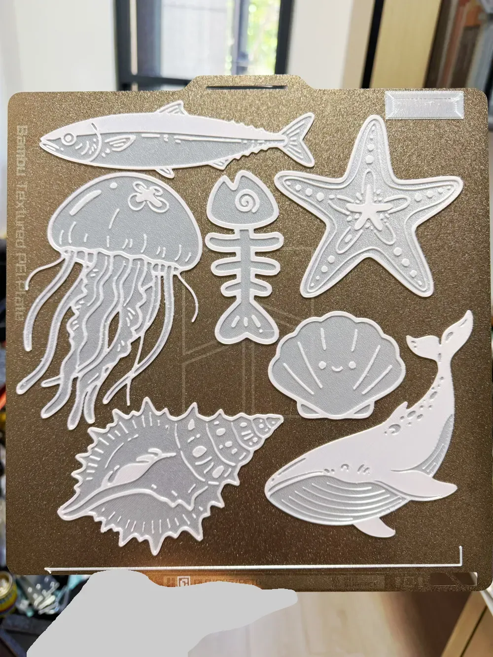 Marcapáginas de organza de la serie Ocean de comida de mariscos en una olla (0,6 mm), vista 2