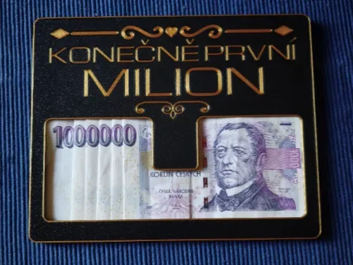Caja de regalo de dinero checo de 1 millón de coronas checas, vista 1