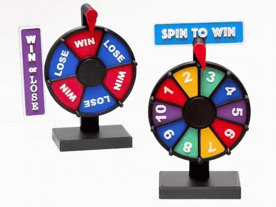Mini rueda de premios giratoria Personaliza 6, 8, 10 ranuras, vista 1