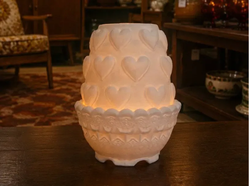 Lámpara de té LED antigua con forma de corazón de arándano y hada, vista 1