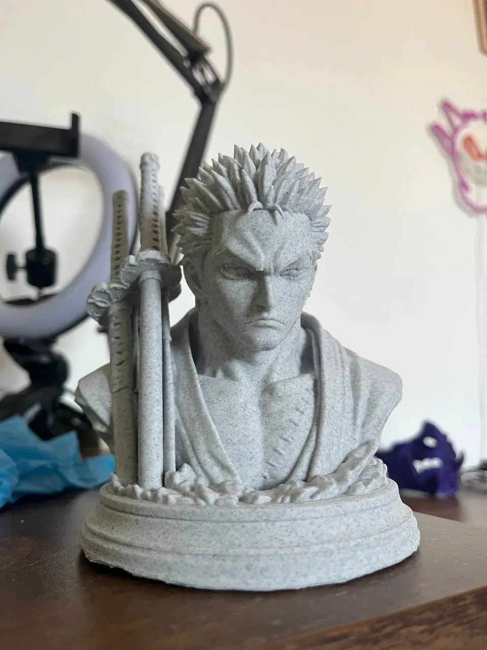 Busto de Roronoa Zoro de One Piece, vista 2