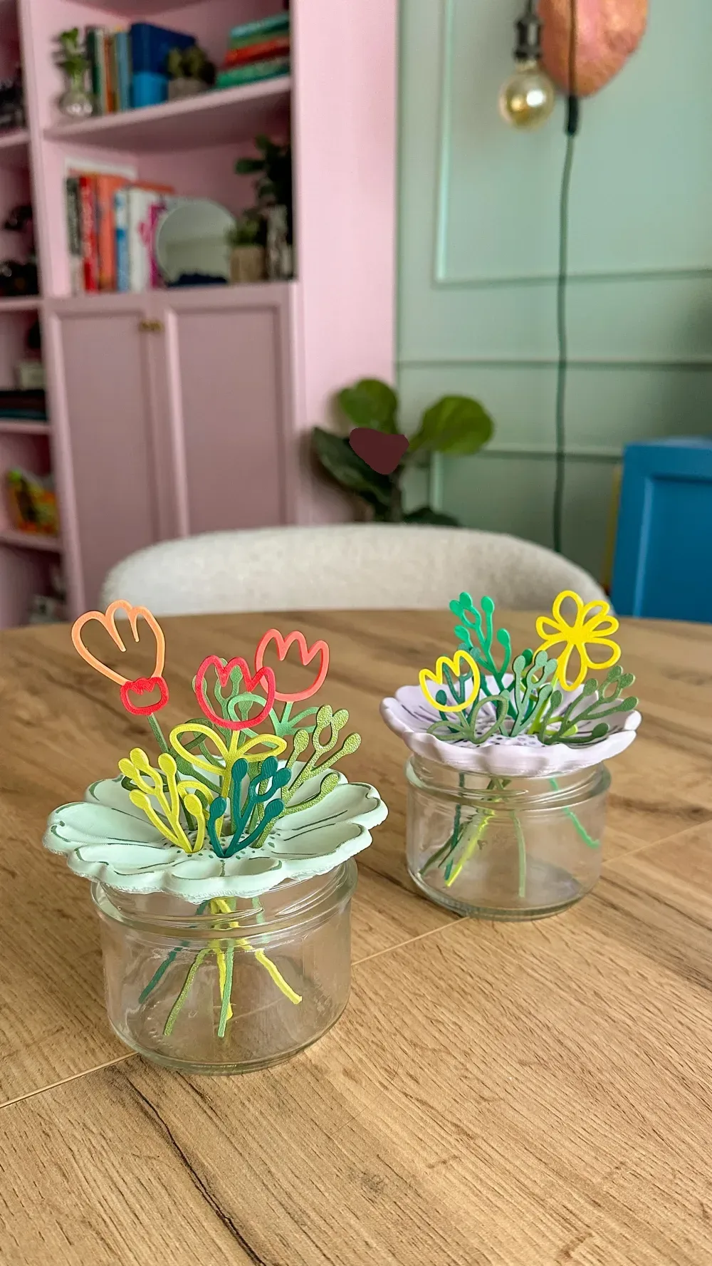 puesto de flores para impresión 3D, vista 2