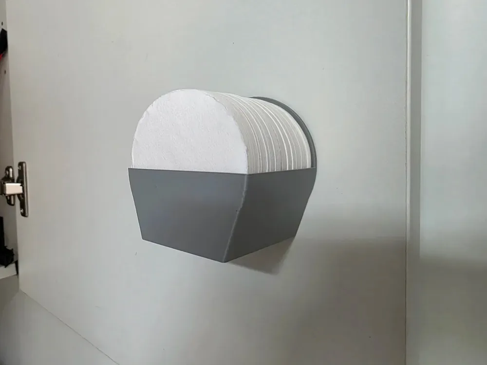 Aeropress Portafiltros de pared para impresión 3D, vista 3