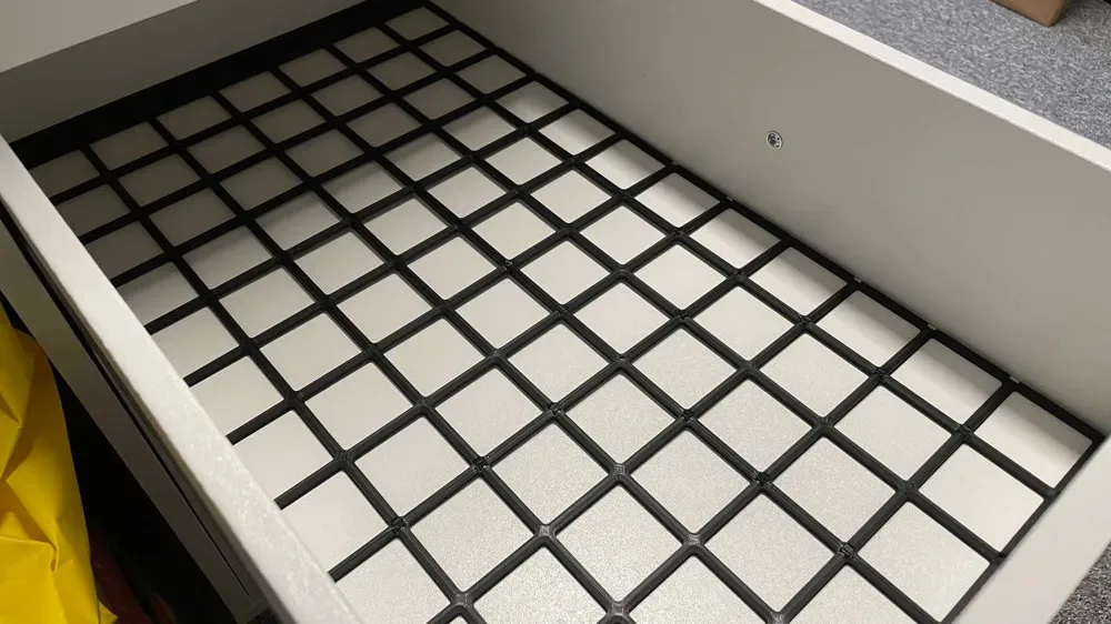 Base Slim Gridfinity para cajón Ikea Alex para impresión 3D, vista 2