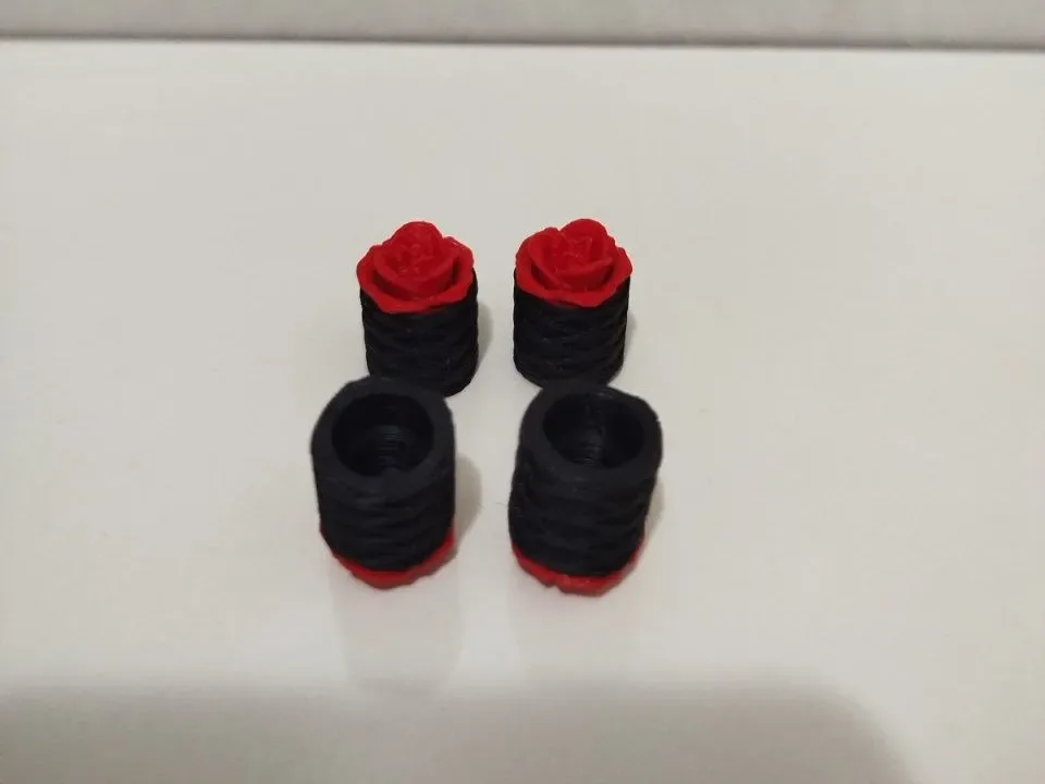 tapa de válvula rosa para impresión 3D, vista 1
