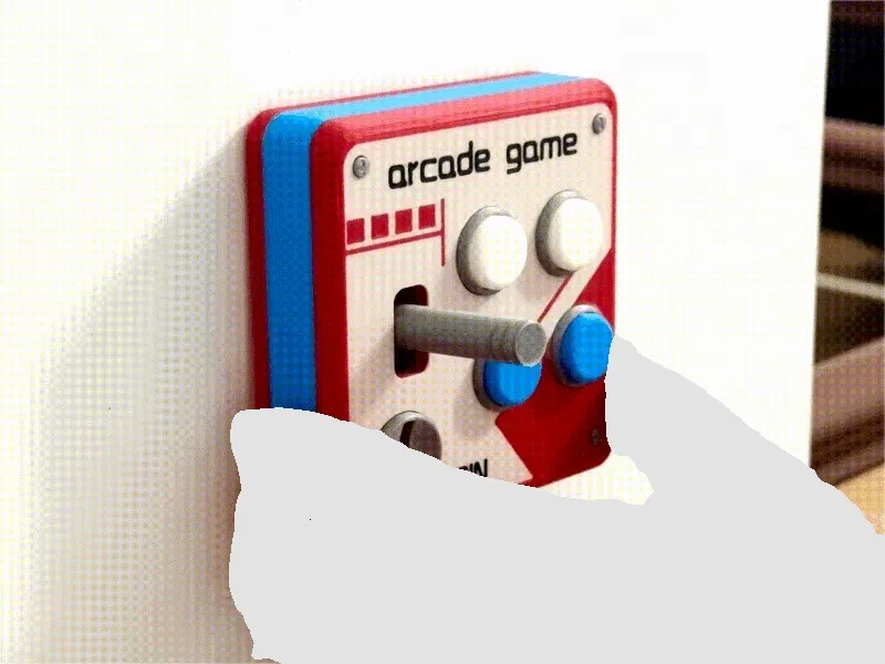 Decoración de panel de interruptor divertido tipo 86 Retro Arcade - Convertido en interruptor de palanca de mando, vista 1