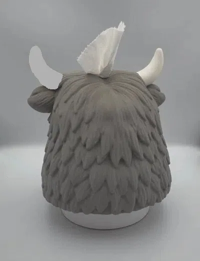 Dispensador de pañuelos de vaca Highland (piezas separadas), vista 3