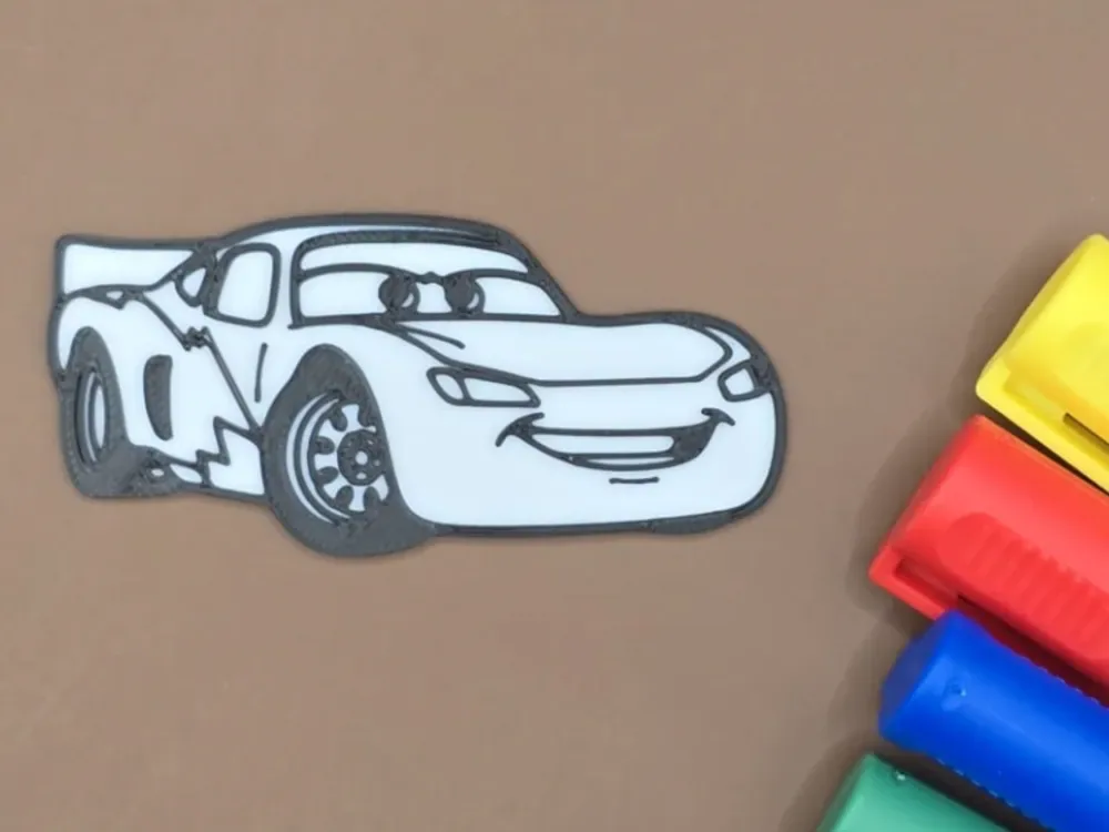 Panel para colorear Rayo McQueen, vista 1