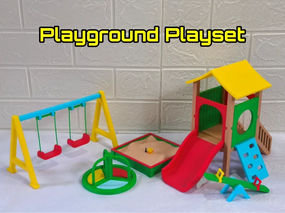 Playset de juegos infantiles: muñecas, juguetes y dioramas, vista 1