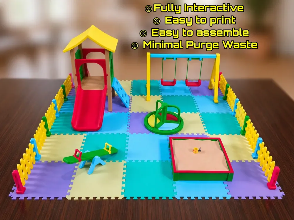 Playset de juegos infantiles: muñecas, juguetes y dioramas, vista 2