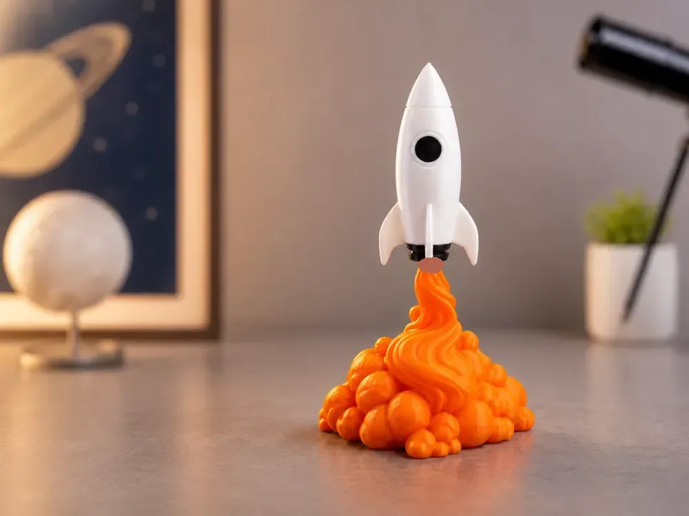 Compañero de escritorio de lanzamiento de cohetes - Decoración espacial, vista 1