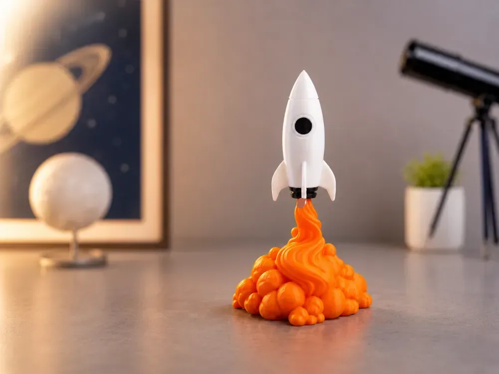 Compañero de escritorio de lanzamiento de cohetes - Decoración espacial, vista 2