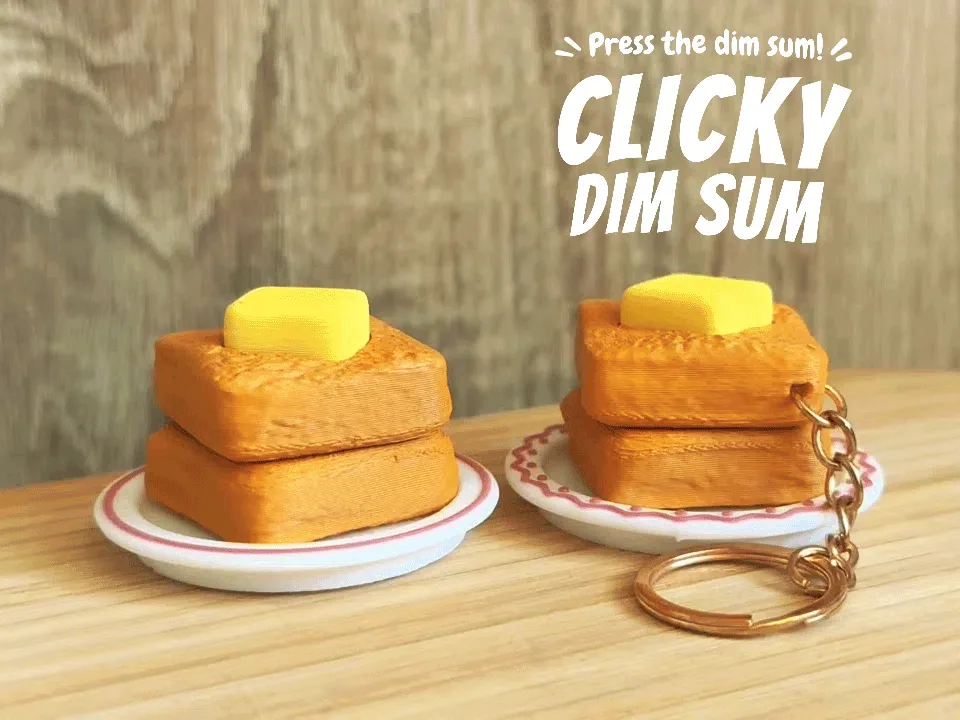 Clicky Dim Sum - Juguete antiestrés con tostadas francesas de Hong Kong, vista 1