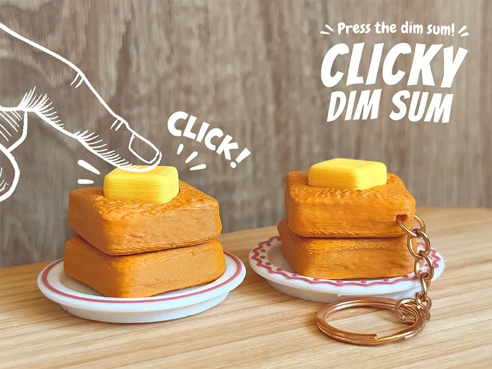 Clicky Dim Sum - Juguete antiestrés con tostadas francesas de Hong Kong, vista 2
